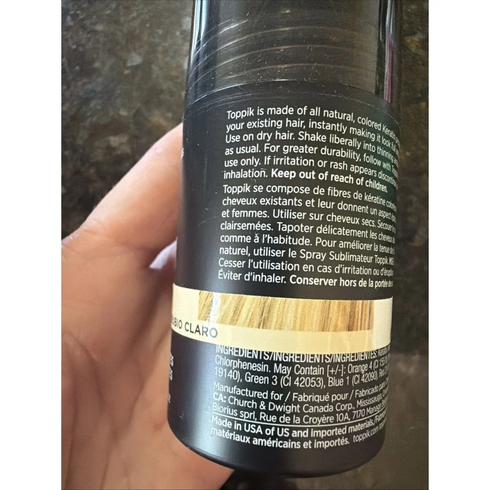 Toppik Hair Building Fibers LT Blonde Volume .42 Oz NEW
